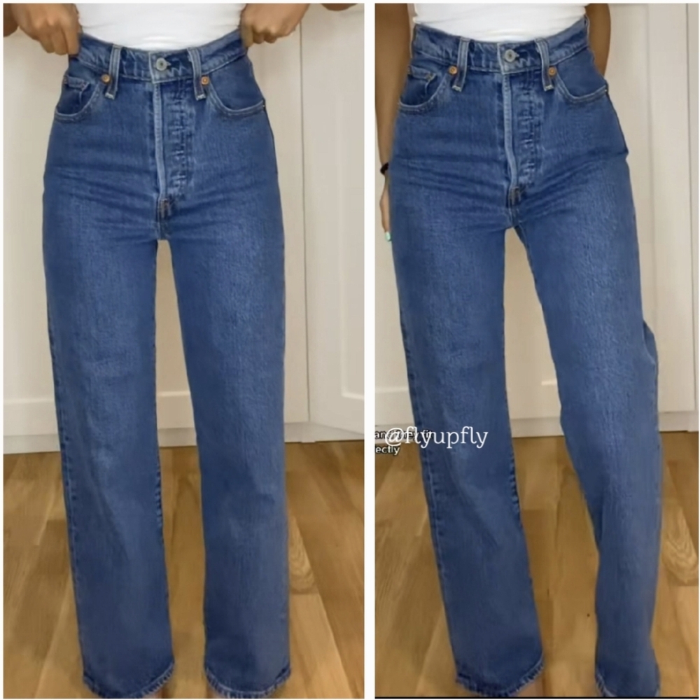 Levi's Blue Straight Leg Jeans for Women